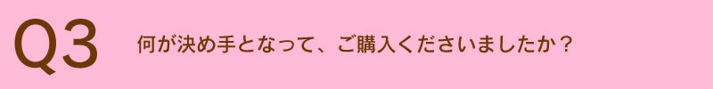 何が決め手でしたか？